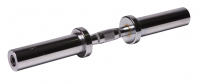 гриф гантельный original fit.tools ft-ob-20-ch, l-508 мм, хромированный, изогнутая рукоятка